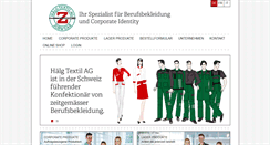 Desktop Screenshot of haelg-textil.ch